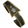 Eclyps Fine Silver and Gold Aquamarine and Diamond Two-Tone Bracelet
