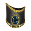Eclyps 1.60 Carat Topaz Ring in Silver with Black Ruthenium and Gold