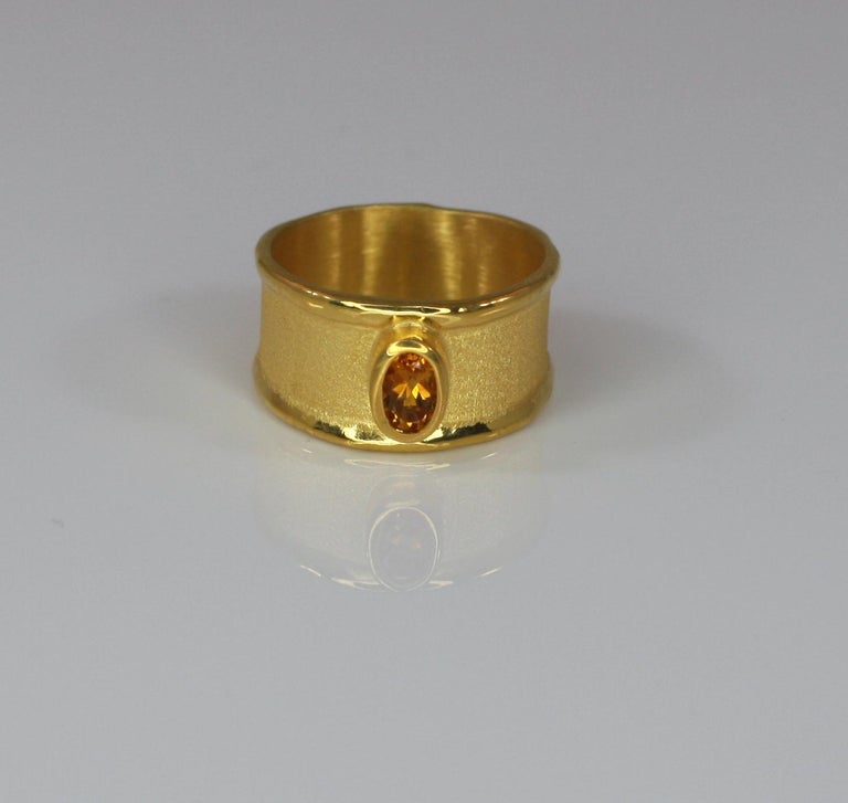 MIDAS Citrine Band Ring in 18 Karat Gold